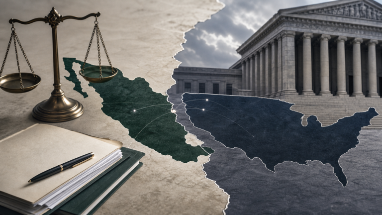 Ilustración sobre jurisdicción, soberanía y extradición entre México y Estados Unidos